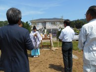 地鎮祭　鍬入れ