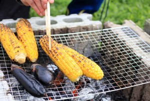 トウモロコシ　炭火