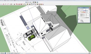 日照シミュレーション　日当たり検討　スケッチアップ